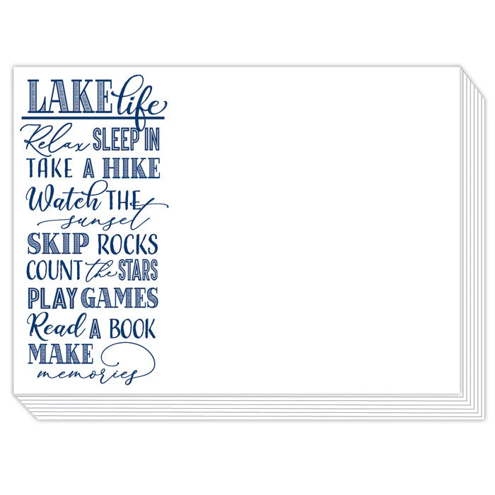 Lake Life Phrases Slab Pad