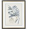 Blue Arbor Prints with Black Frame
