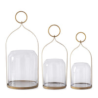 Antiqued Gold Metal Lanterns