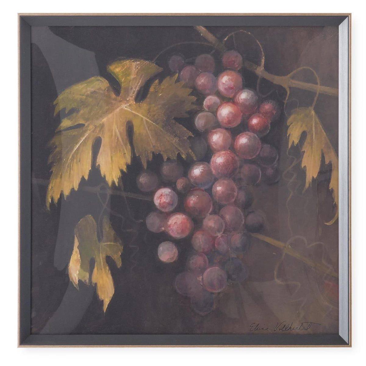 Black and Gold Fruit Print