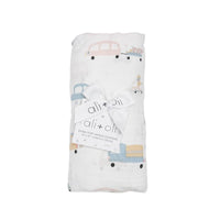 Bamboo Muslin Swaddle Blanket - Cars