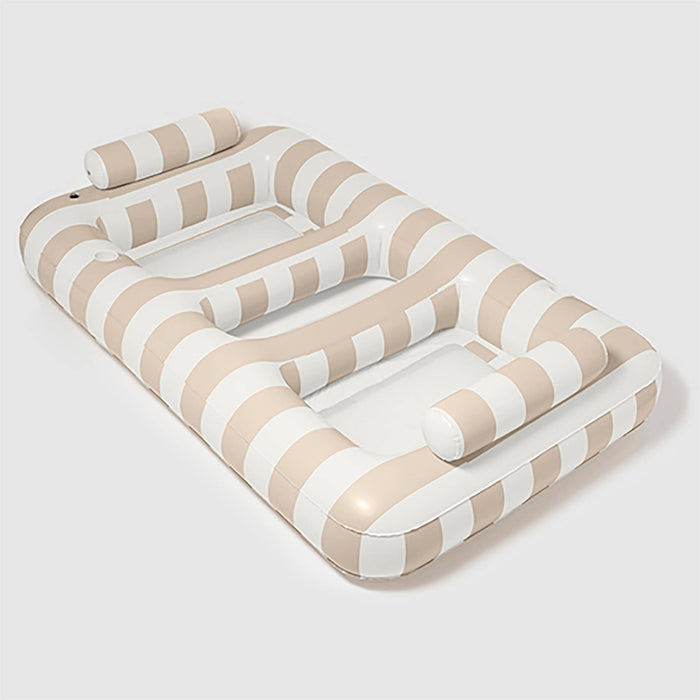 Luxe Twin Hammock Float - Sand Stripe
