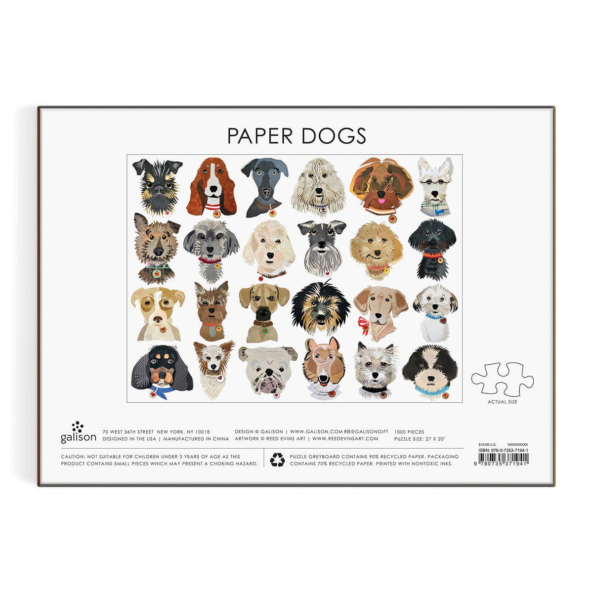 Paper Dogs Puzzle - 1000 Piece