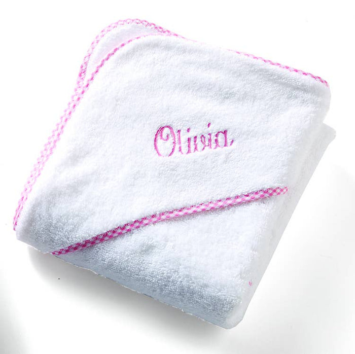 Hooded Terry Cloth Towel Bath Set - Gingham