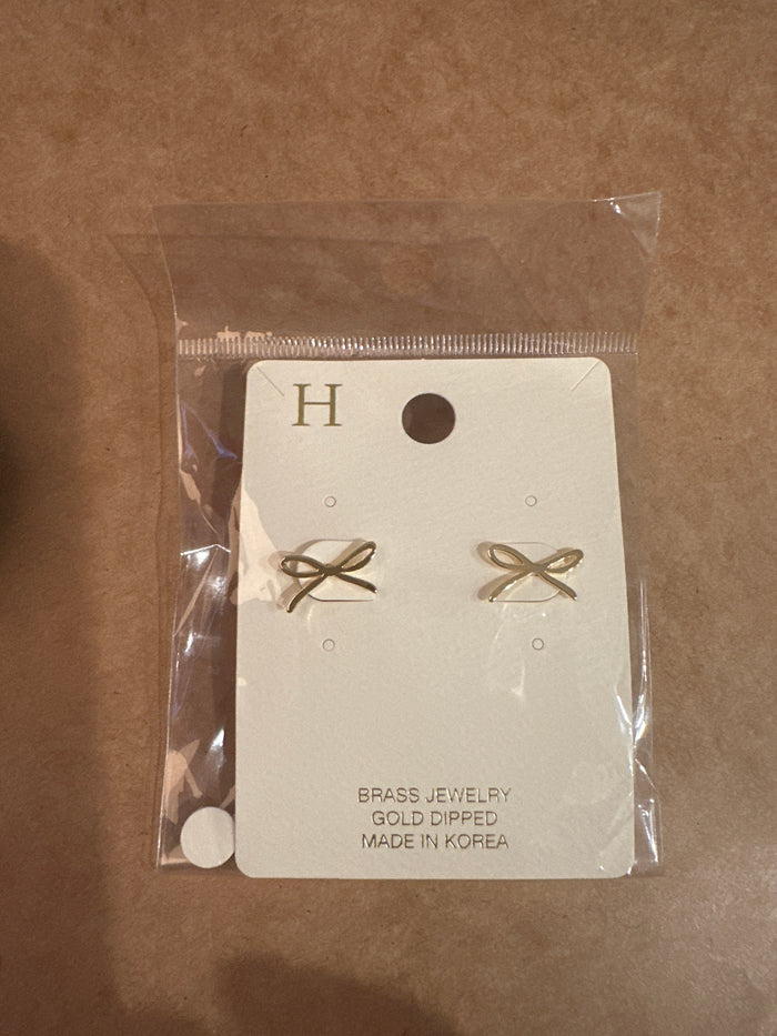 Bow Shape Layered stud Earrings