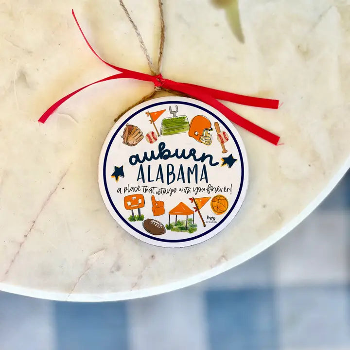 College Town Ornament - Auburn, AL (multi-sport)