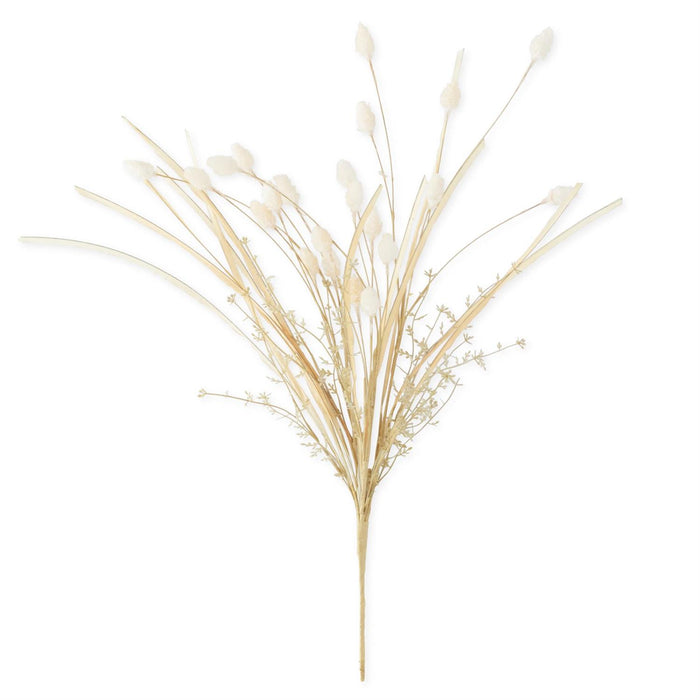 Cream Flocked Thistle Spray - 26"
