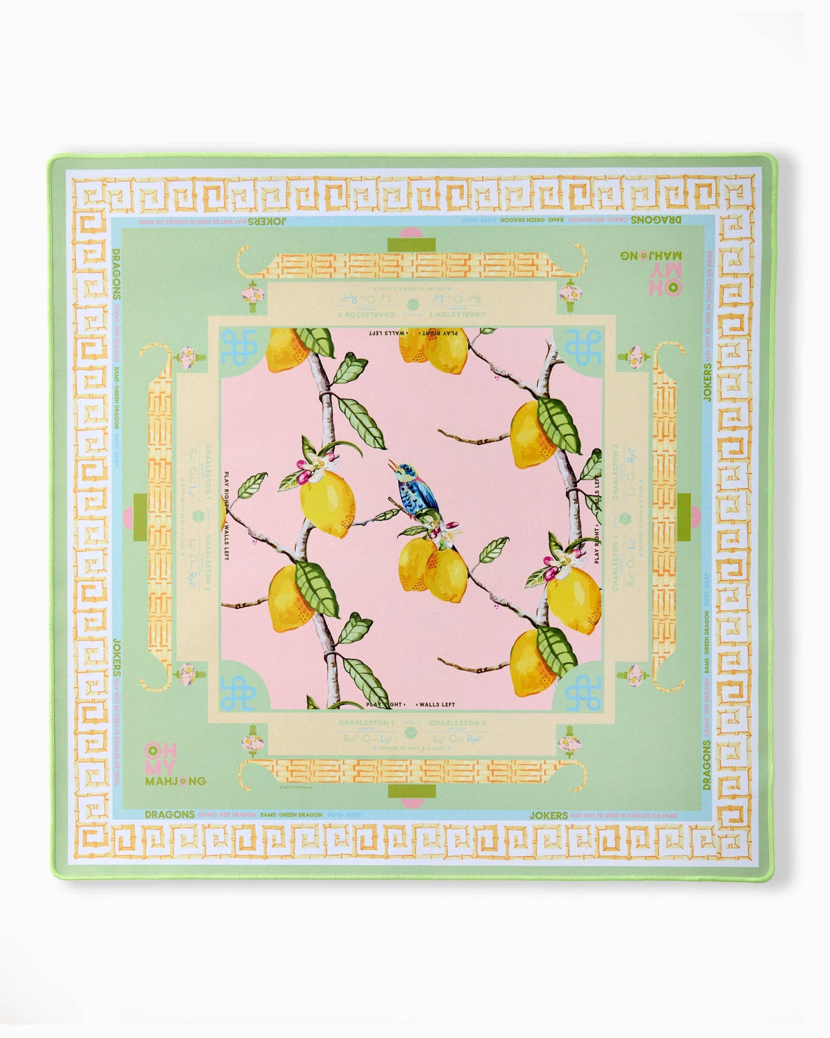 Mahjong Mat - Citrus Songbird