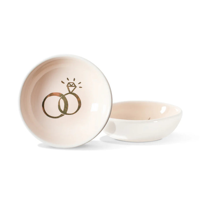 Wedding Rings Round Trinket Tray