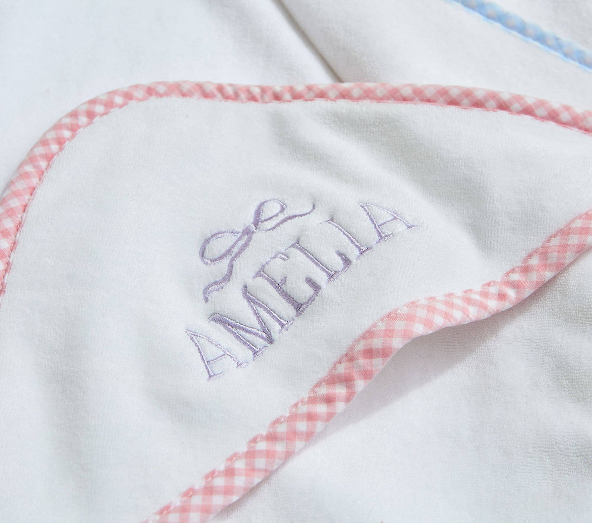Hooded Terry Cloth Towel Bath Set - Gingham