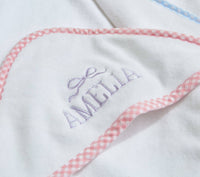 Hooded Terry Cloth Towel Bath Set - Gingham