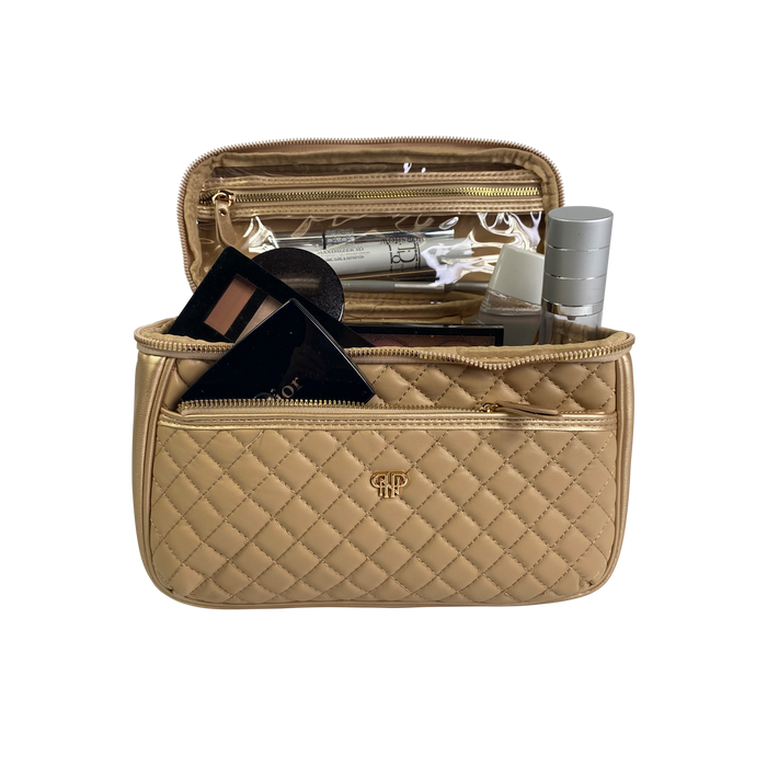 Classic Train Case - Nude & Gold