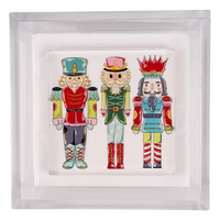 Acrylic Napkin Holder w/Napkin Weight - Holiday Edition