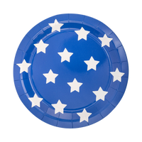 Lady Liberty Blue Stars Paper Plate