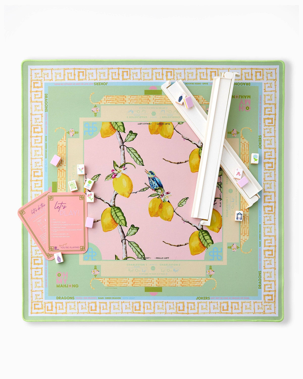 Mahjong Mat - Citrus Songbird
