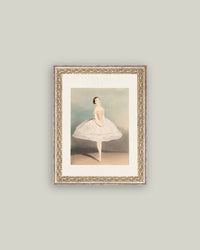 Ballerina Framed Antique Art - 5x7