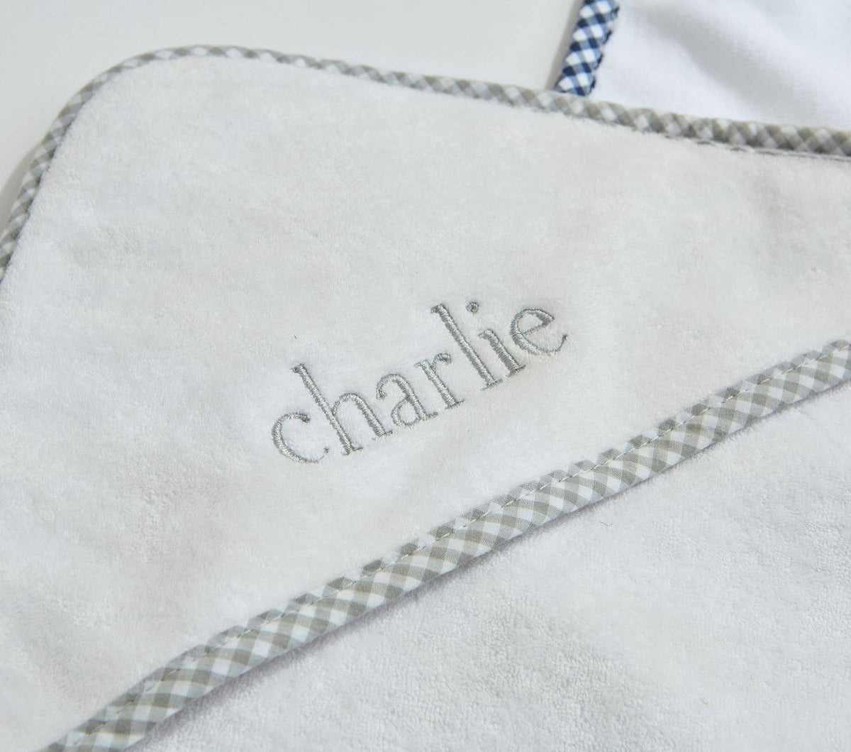 Hooded Terry Cloth Towel Bath Set - Gingham