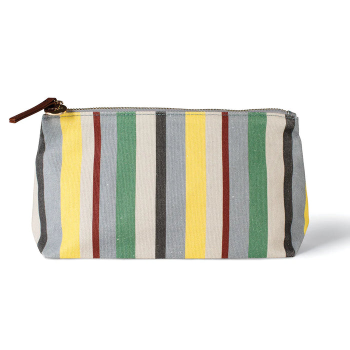 Multi Stripe Flat Bottom Medium Pouch