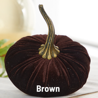 Large Velvet Pumpkins