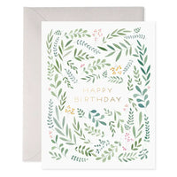 Pretty Leaves Birthday Card