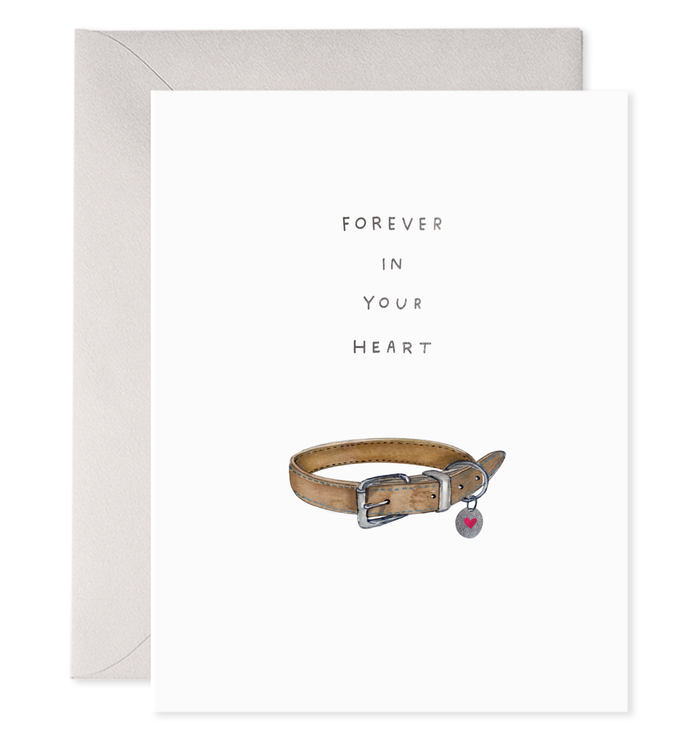 Forever in Your Heart - Pet Collar | Dog Sympathy Condolence Card