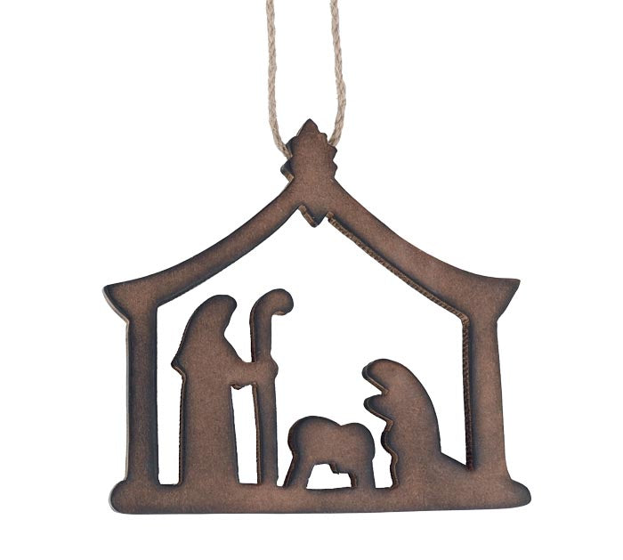 Holy Family Wooden Ornament