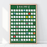 Scratch Off Bucket List Poster - 100 Golf Courses