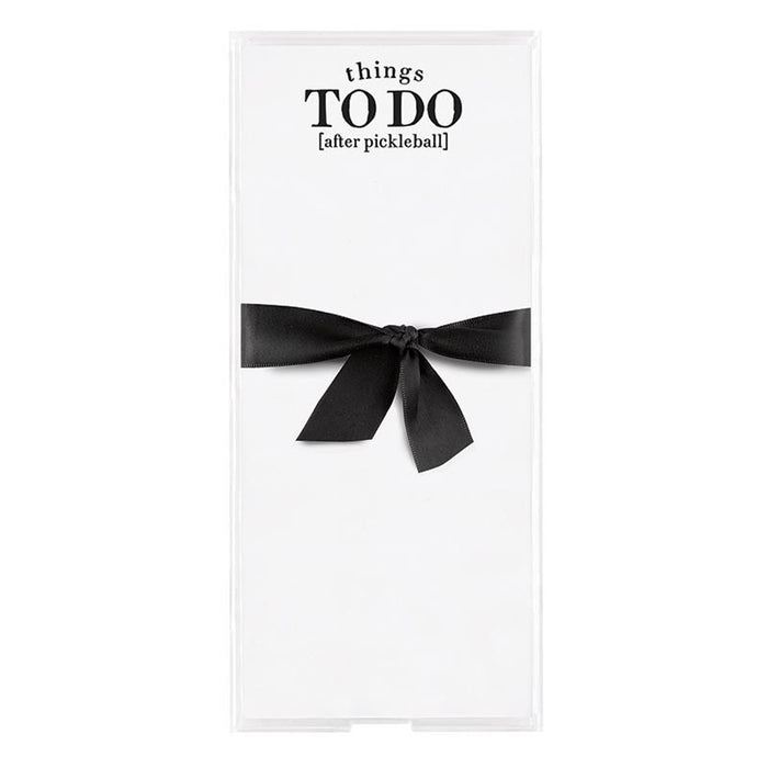 Rectangle Notepaper with Acrylic Tray - Things To Do (After Pickleball)