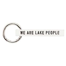 We Are Lake People Wood Key Chain