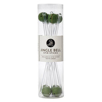 Jingle Bell Stir Sticks - Green