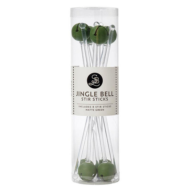 Jingle Bell Stir Sticks - Green