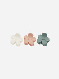 Floral Clip Set | Aqua, Ivory, Blush