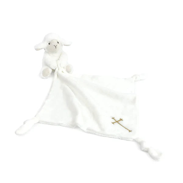 Loyal Lamb w/Cross Knotted Security Blankie