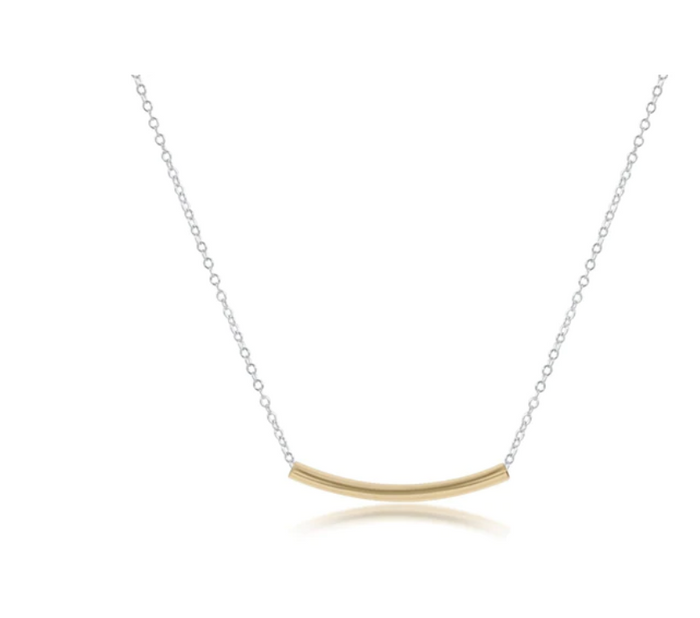 16" necklace gold - bliss bar small gold