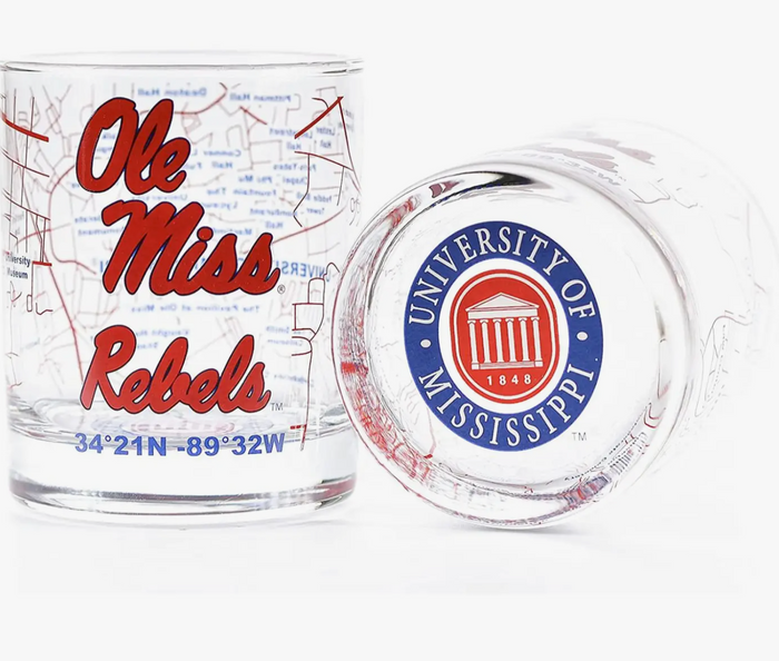 University of Mississippi Whiskey Glass