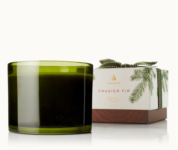 Frasier Fir Green Glass Candle - 3 Wick