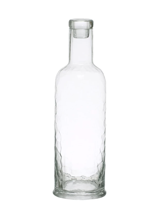 Hammered Glass Carafe w/ Stopper