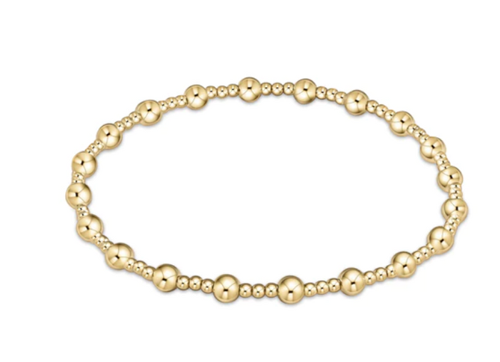 Enewton Classic Sincerity Pattern 4mm Bead Bracelet- Gold