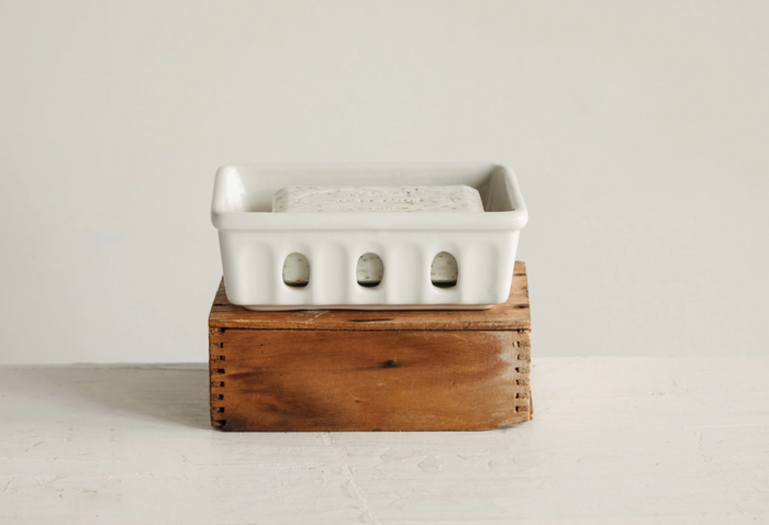 Stoneware Berry Basket/ Soap Dish