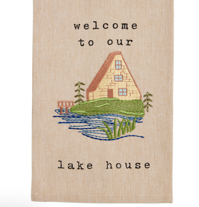 Lake Embroidery Towel