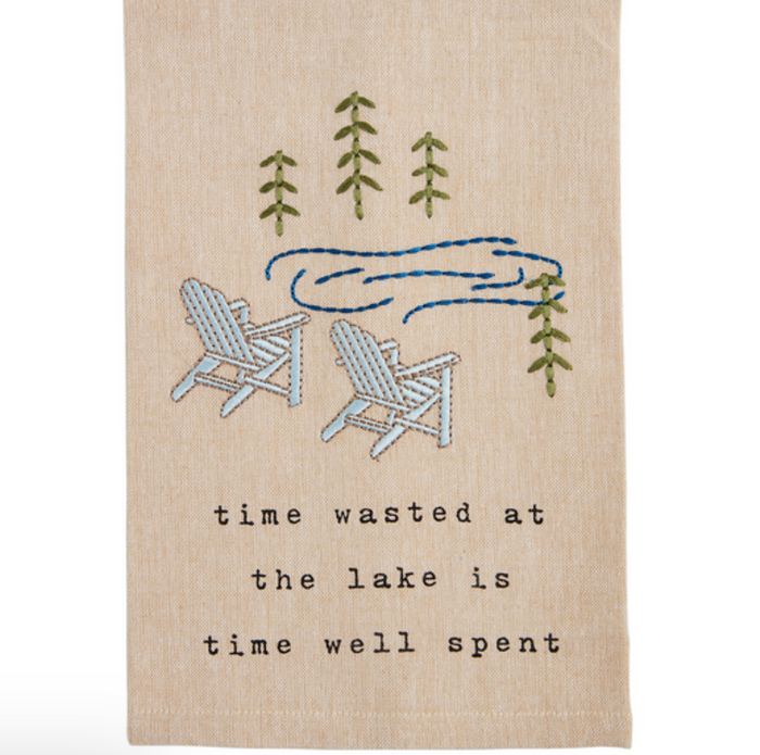 Lake Embroidery Towel
