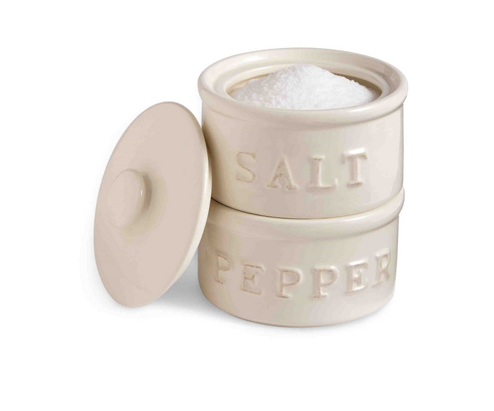 Stacked Salt and Pepper Cellar