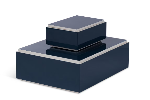 Lacquered Decorative Boxes, Set of 2