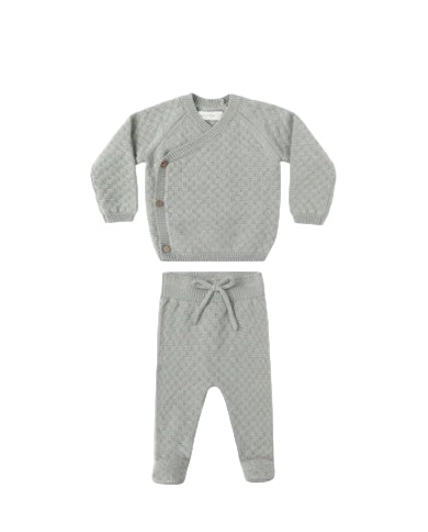 Knit Wrap Top + Pant || Steel Blue