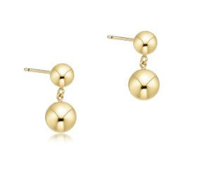 classic 8mm ball drop stud - gold