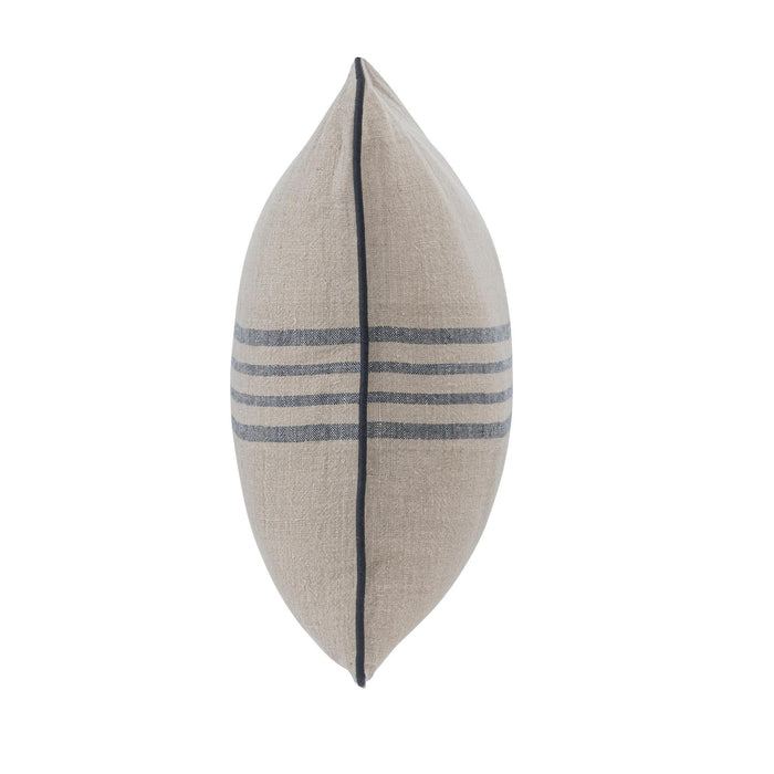 Newport Natural/Navy Pillow - 22x22