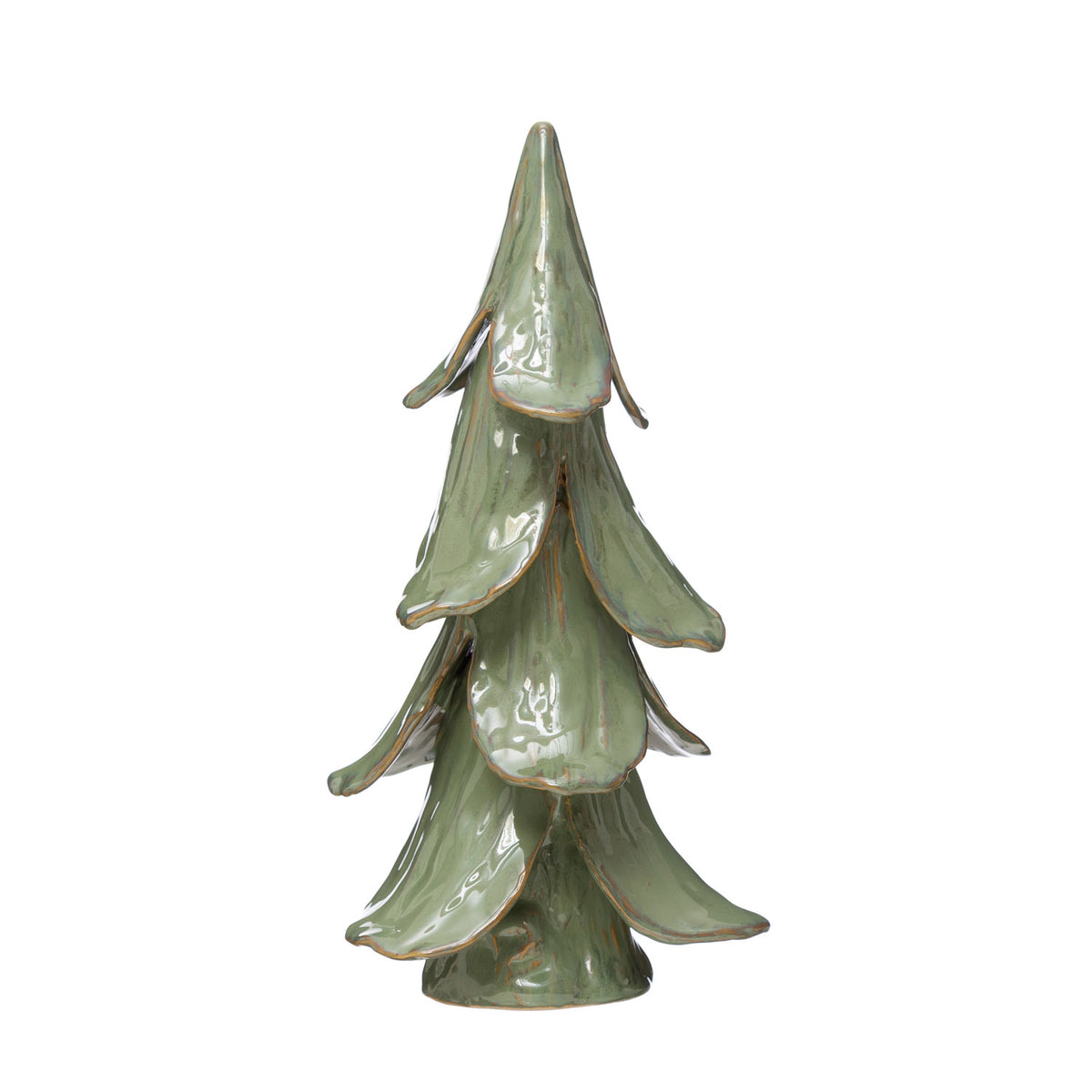 Handmade Stoneware Tree, Reactive Glaze