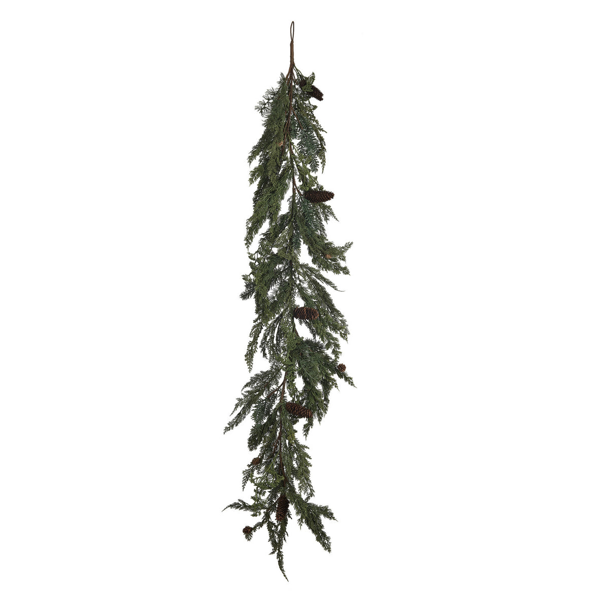 Faux Spruce & Pine Garland with Natural Pinecones - 72"