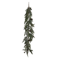 Faux Spruce & Pine Garland with Natural Pinecones - 72"