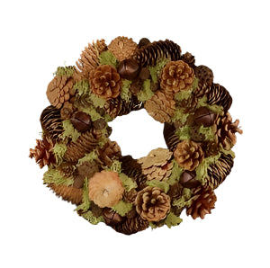 Jingle Bell Pinecone Wreath - 11.5"D